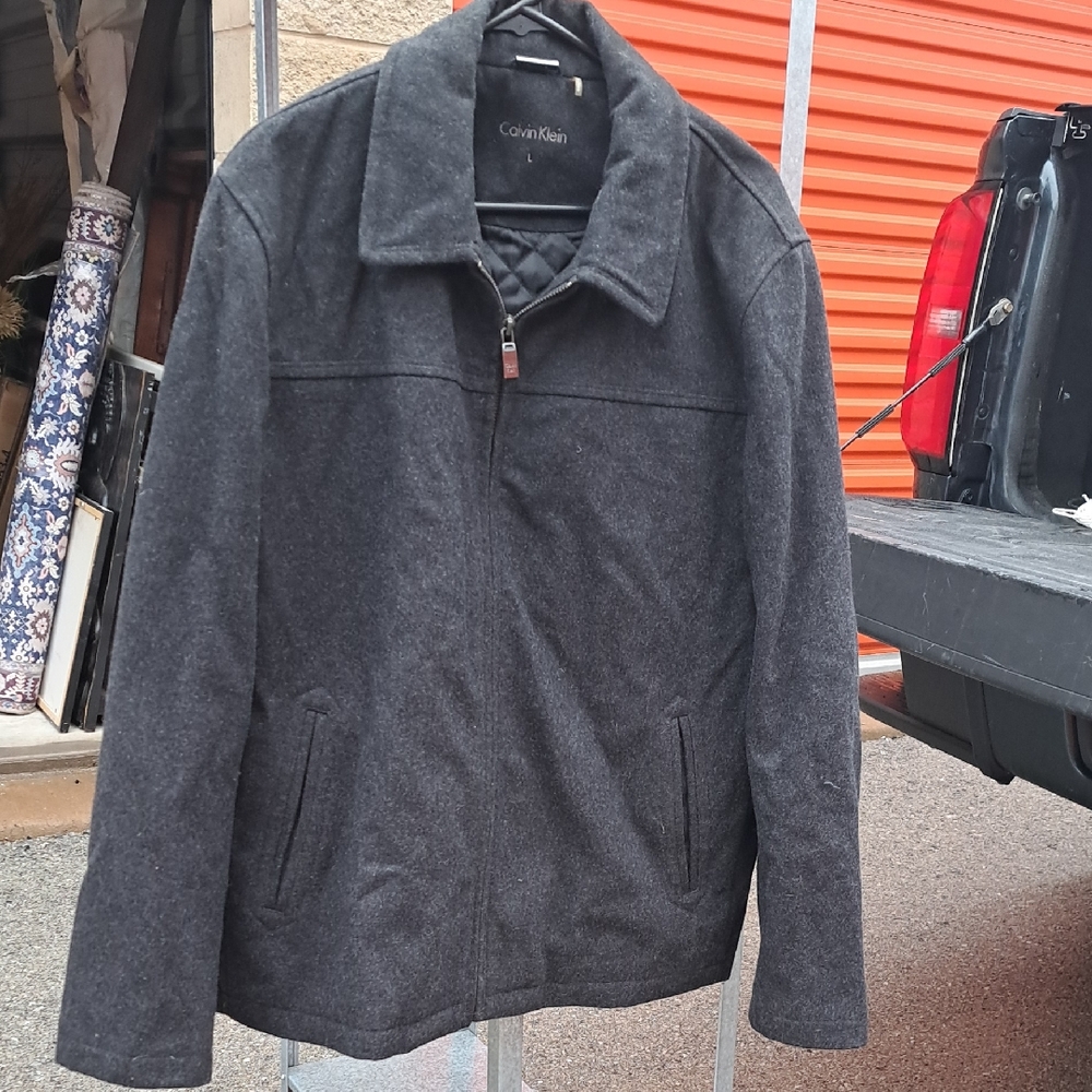 Classic Men's Charcoal Pea Coat. Timeless. Finance Bro. Casual.